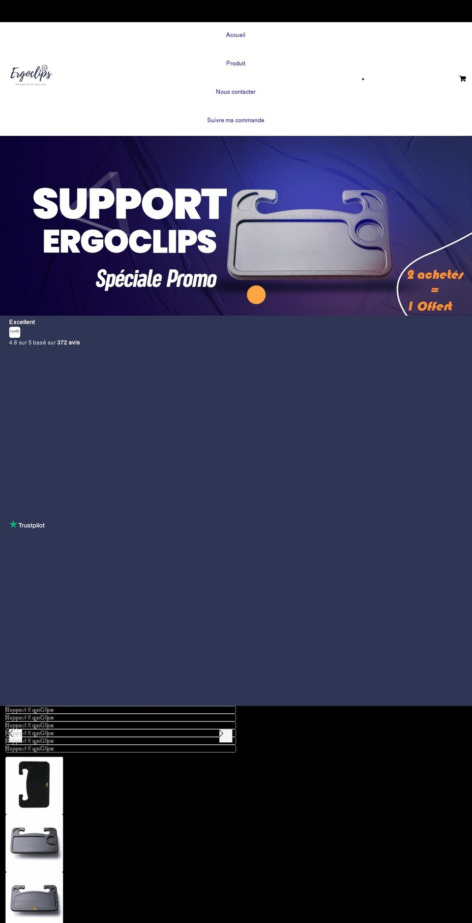 ergoclips.com shopify website screenshot