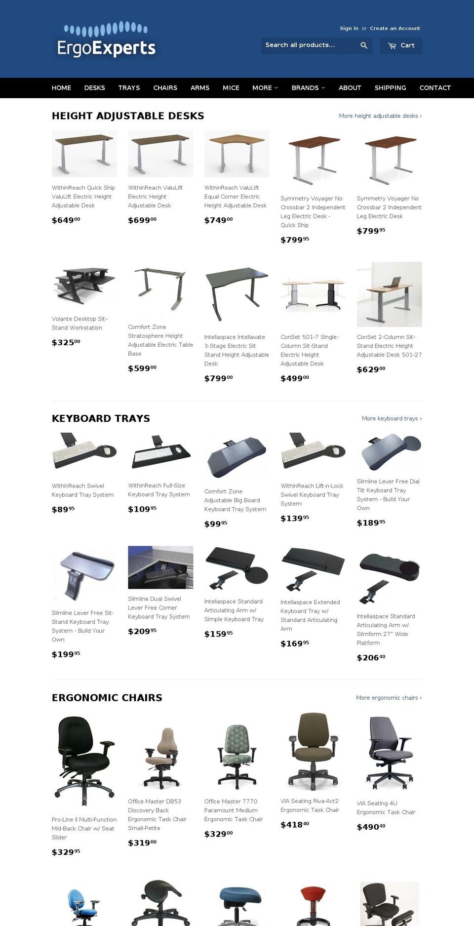 ergodirectusa.com shopify website screenshot