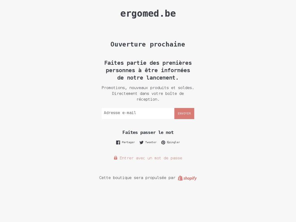 ergomed.be shopify website screenshot