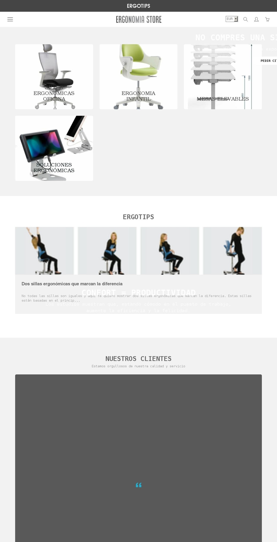 ergonomia.store shopify website screenshot