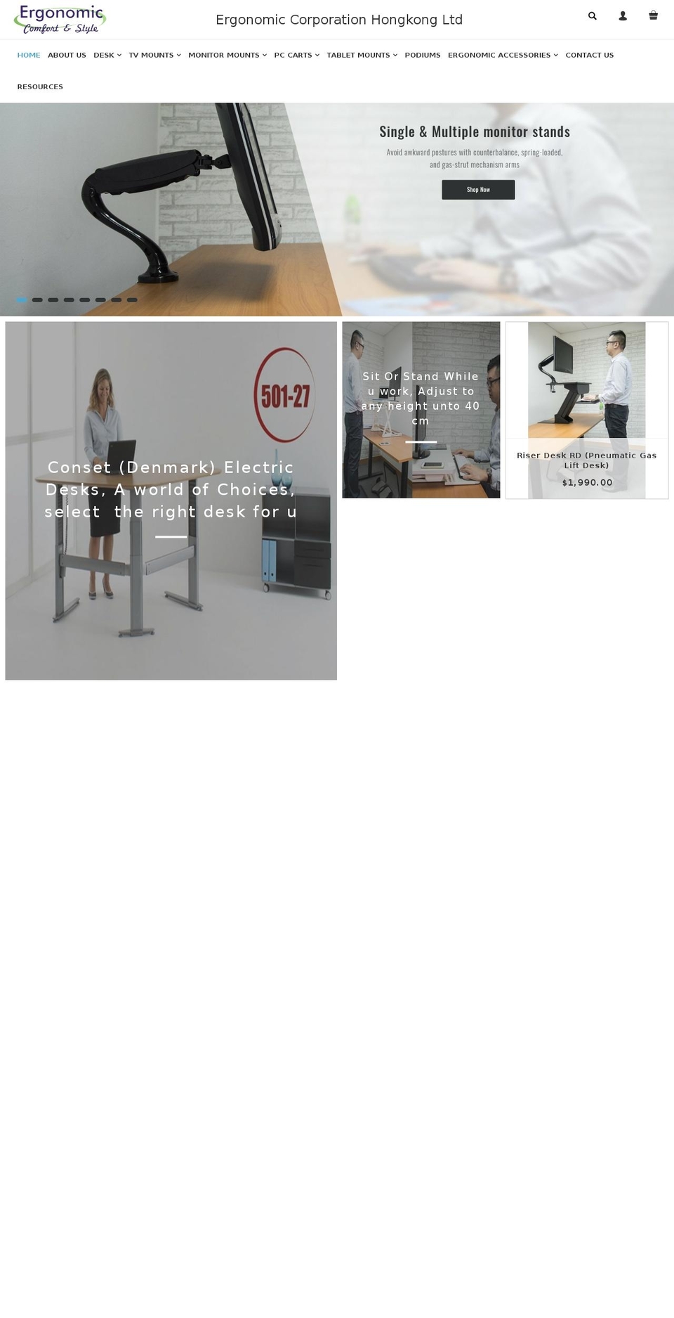 ergoshopping.com.hk shopify website screenshot