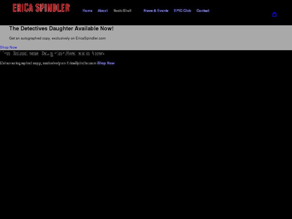 ericaspindler.com shopify website screenshot