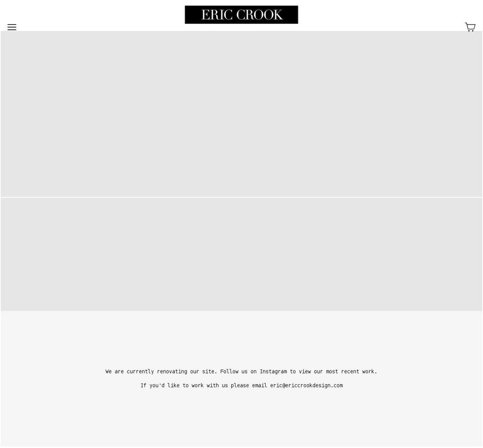 ericcrookdesign.com shopify website screenshot