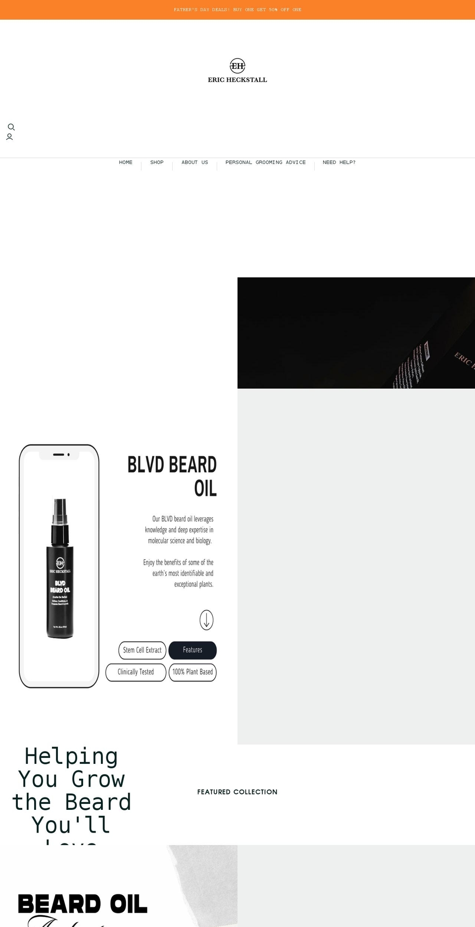 ericheckstall.com shopify website screenshot