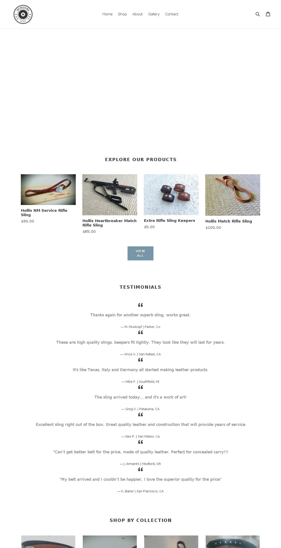 erichollisllc.com shopify website screenshot
