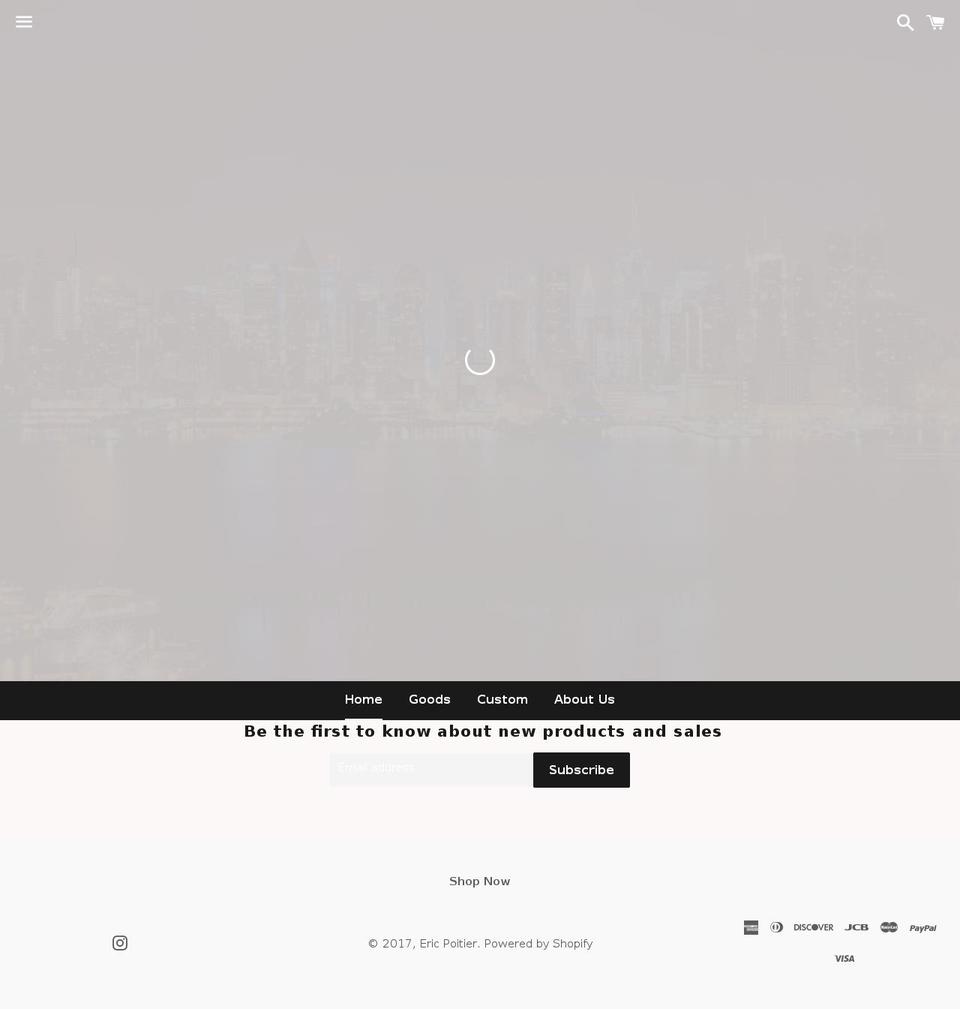 ericpoitier.com shopify website screenshot