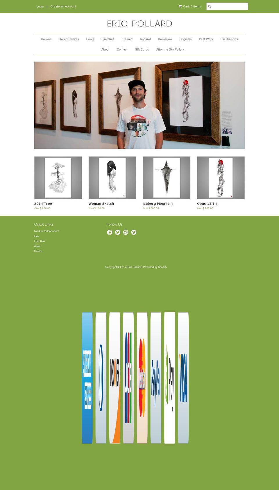 ericpollarddesign.com shopify website screenshot