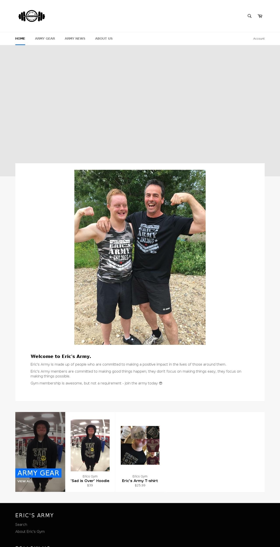 ericsarmy.com — Shopify storefront screenshot