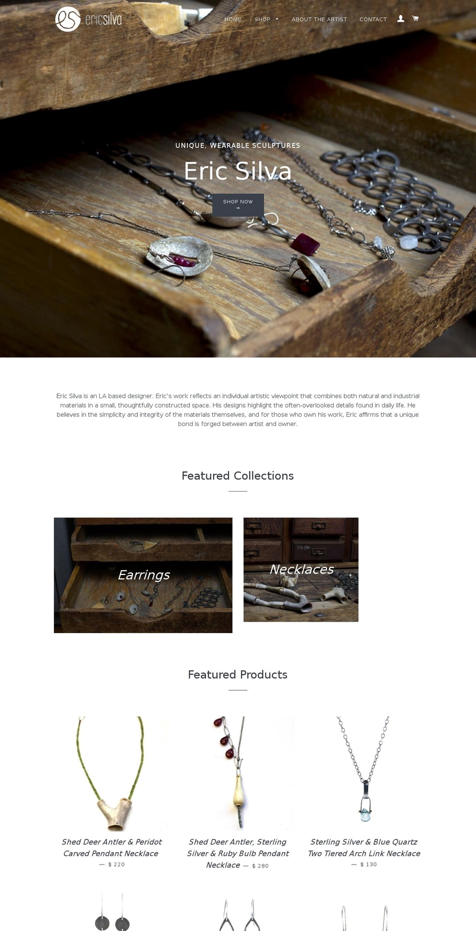 ericsilva.com shopify website screenshot