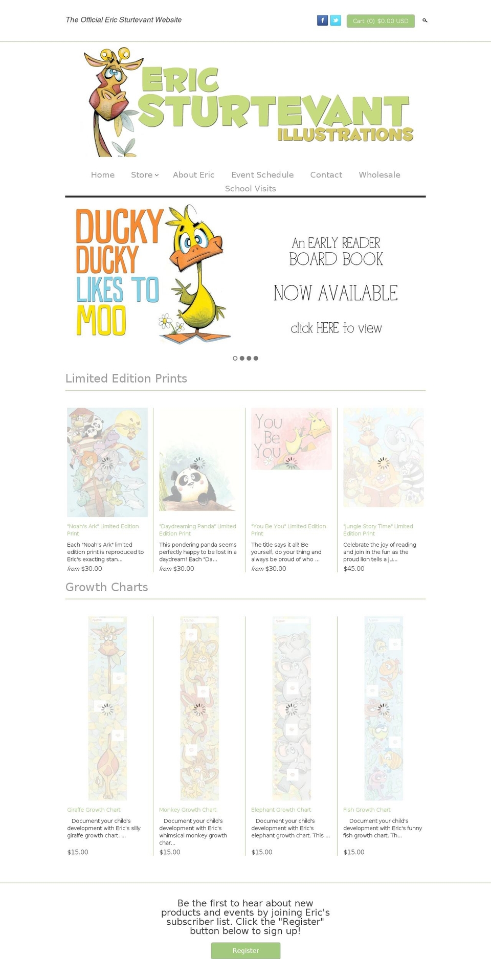 ericsturtevantillustrations.com shopify website screenshot