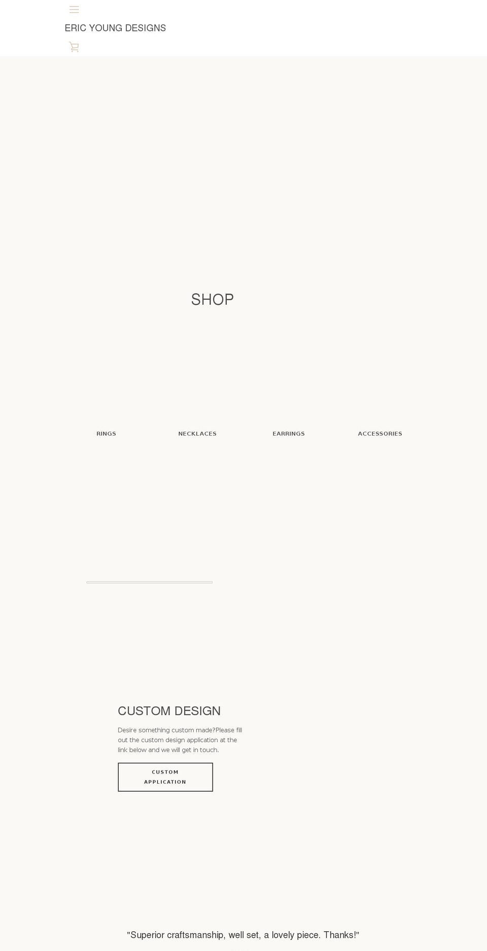ericyoungdesigns.com shopify website screenshot
