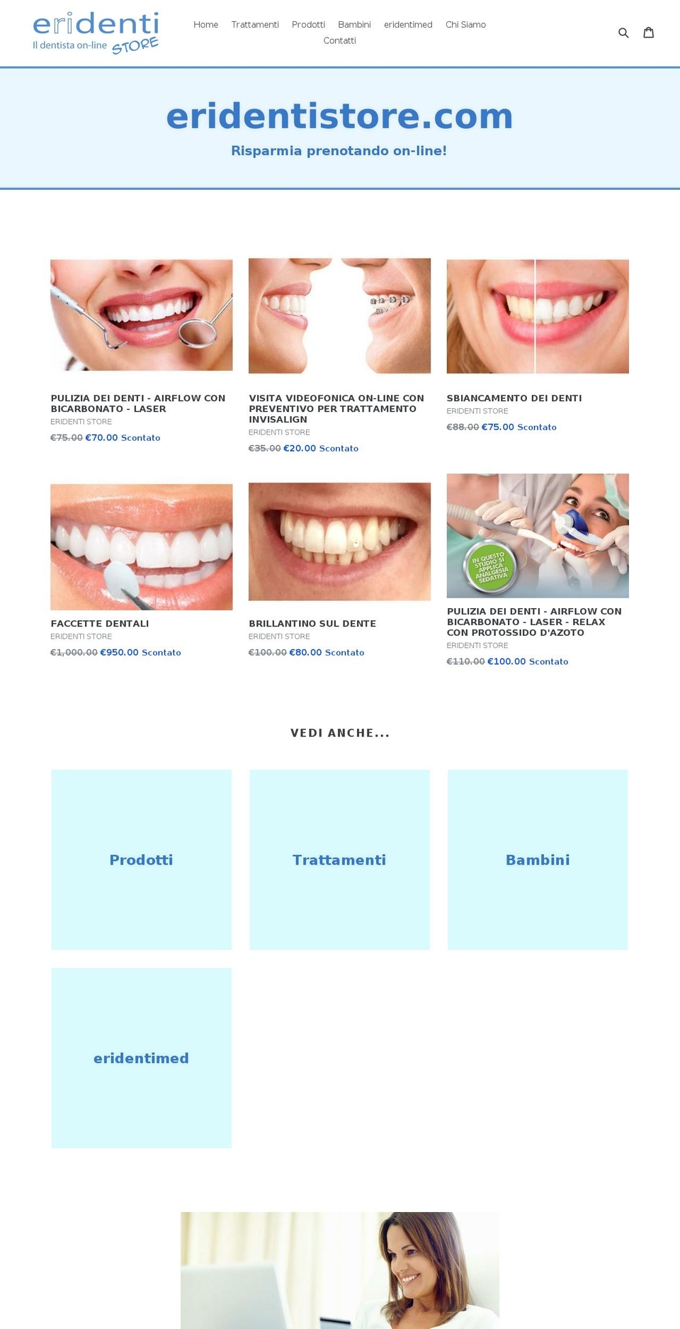 eridentistore.com — Shopify storefront screenshot