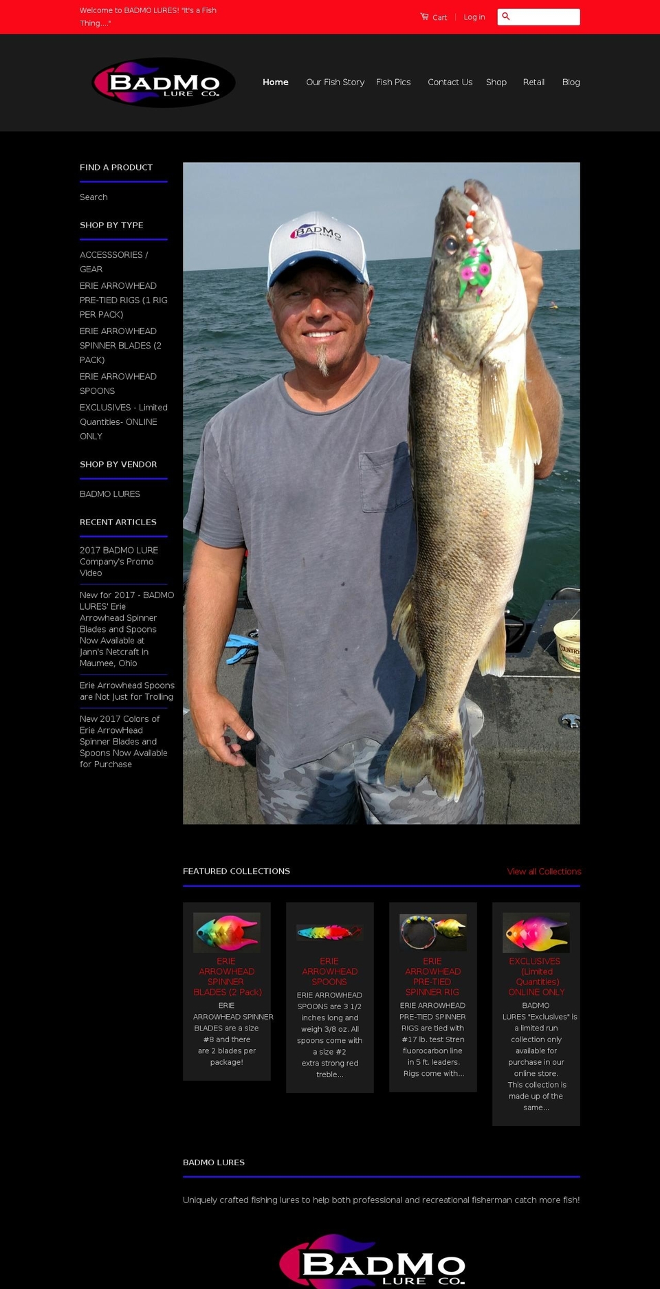 eriearrowhead.com shopify website screenshot