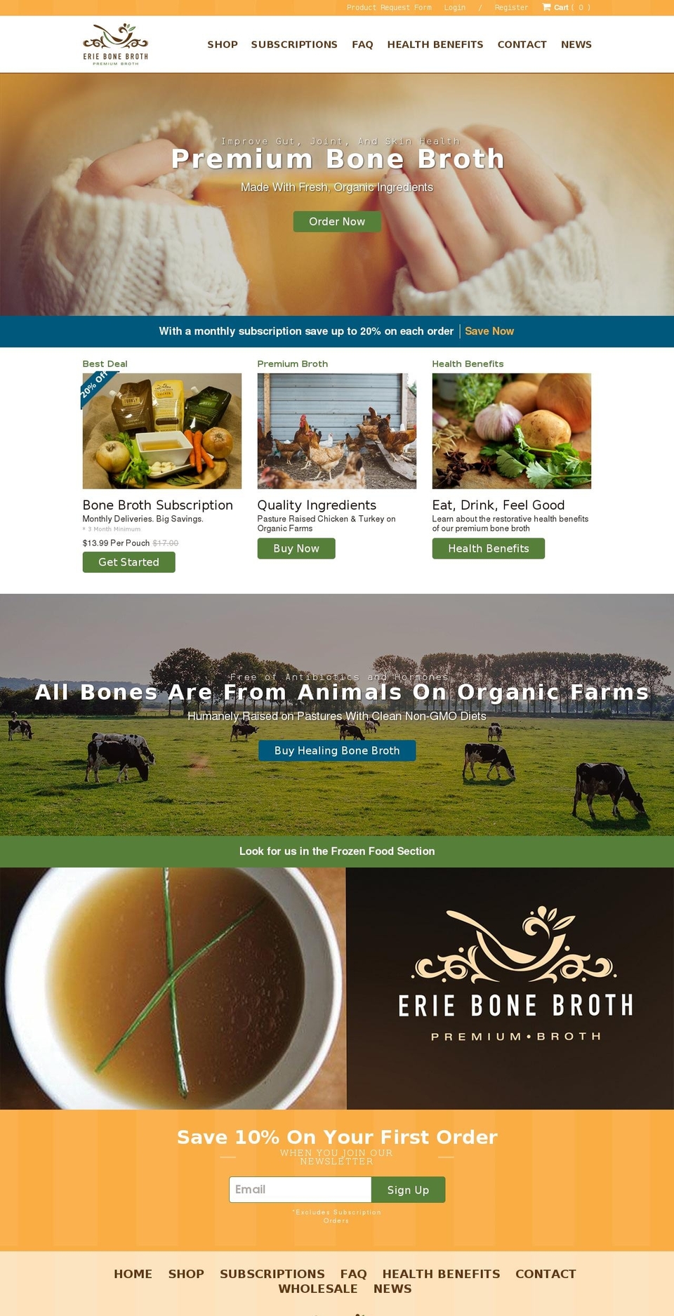 eriebonebroth.com shopify website screenshot
