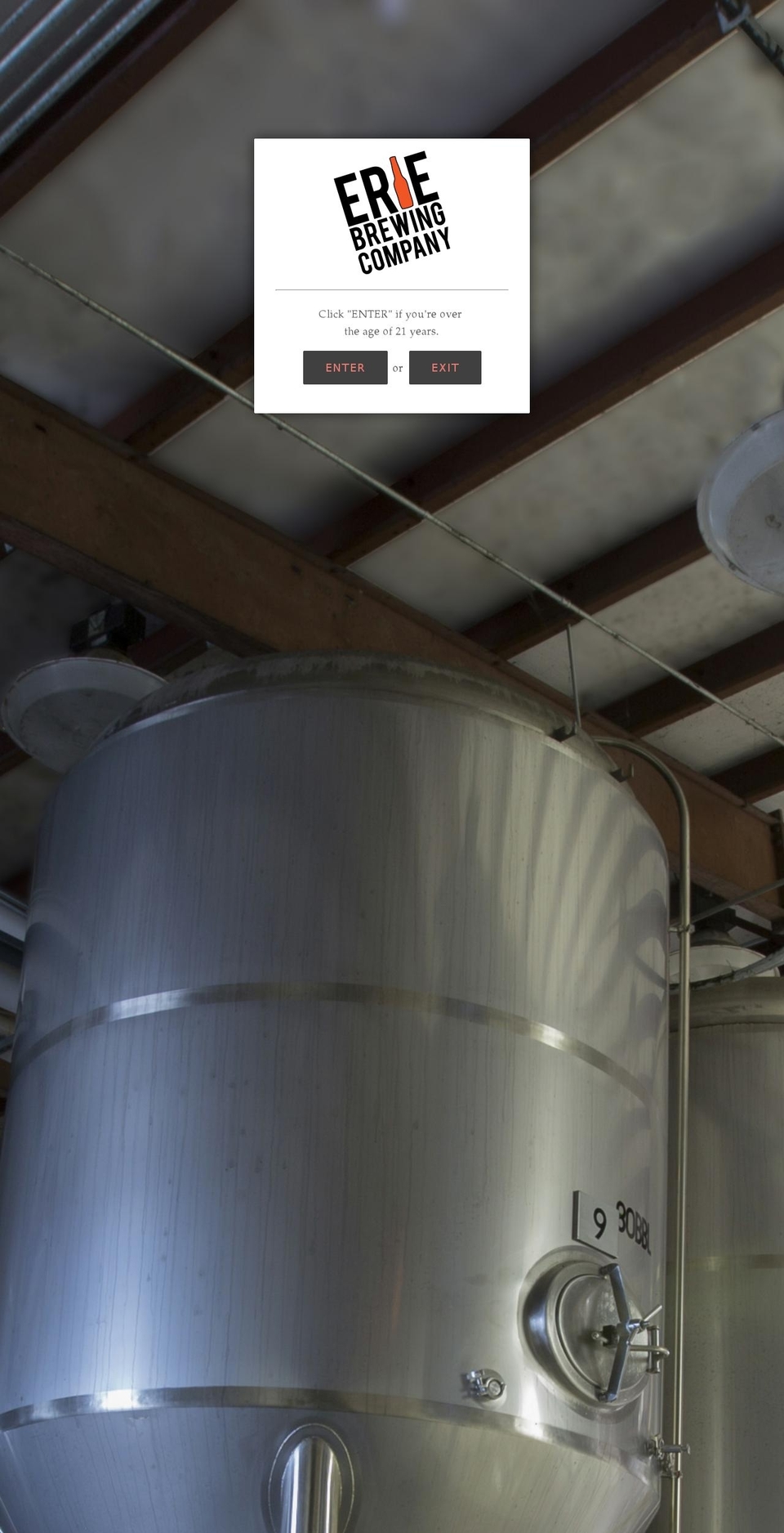 eriebrewingco.com shopify website screenshot