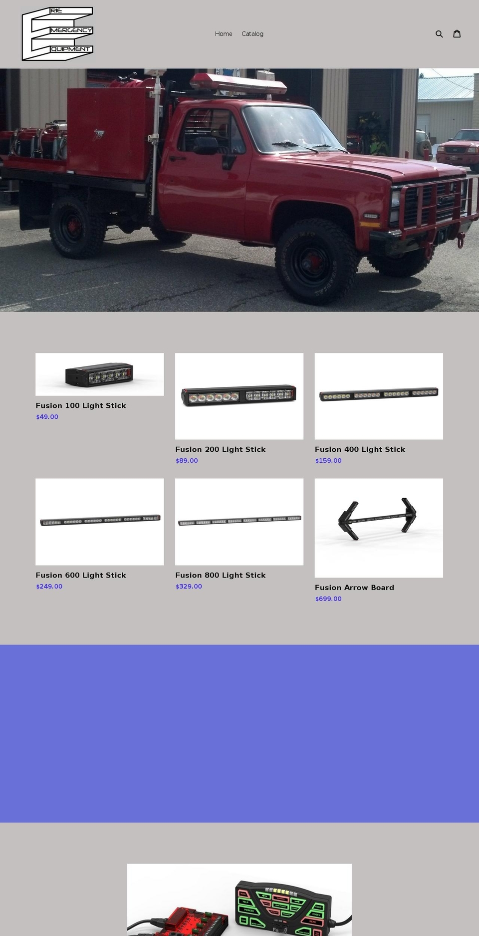 erieemergencyequipment.com shopify website screenshot