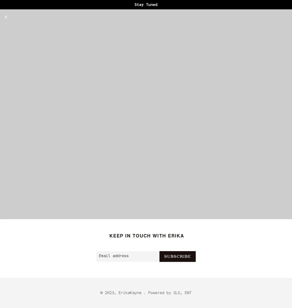 Landing Page Shopify theme site example erikakayne.com