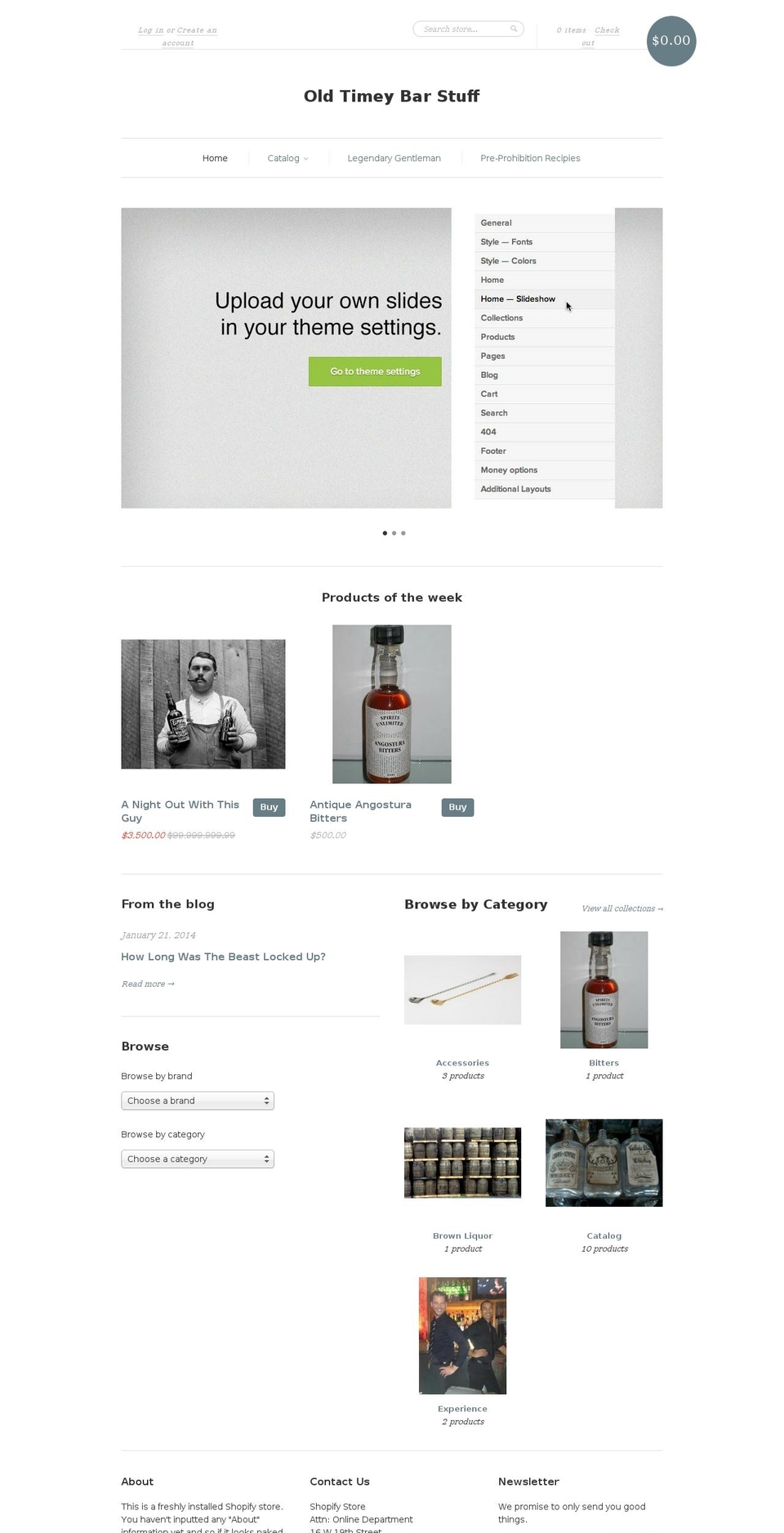 erikmarsh.com — Shopify storefront screenshot