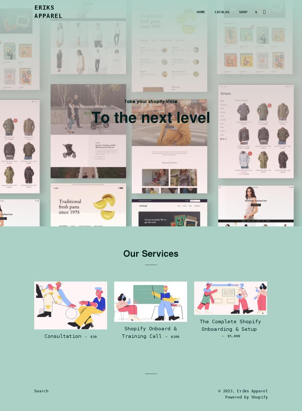 eriksdev.com shopify website screenshot