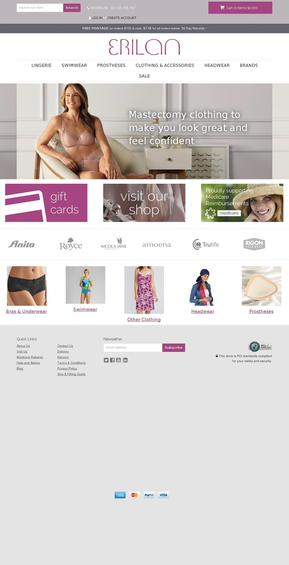 erilan.com.au shopify website screenshot