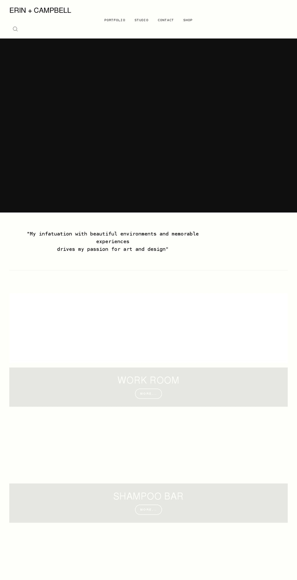 erinandcampbell.com shopify website screenshot