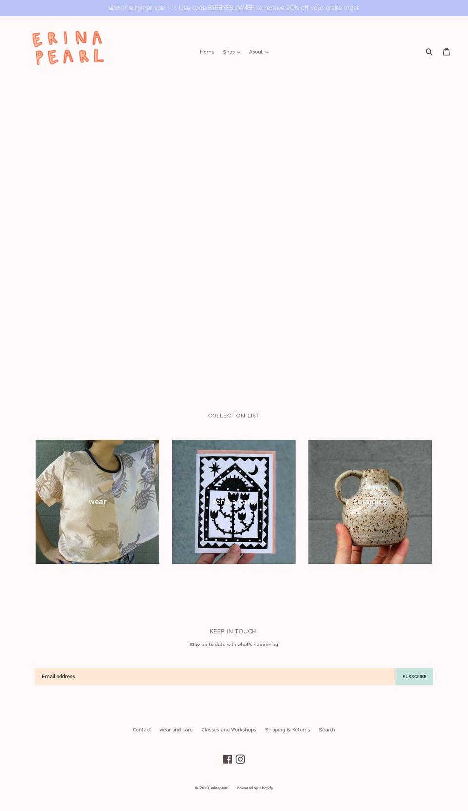 erinapearl.com — Shopify storefront screenshot