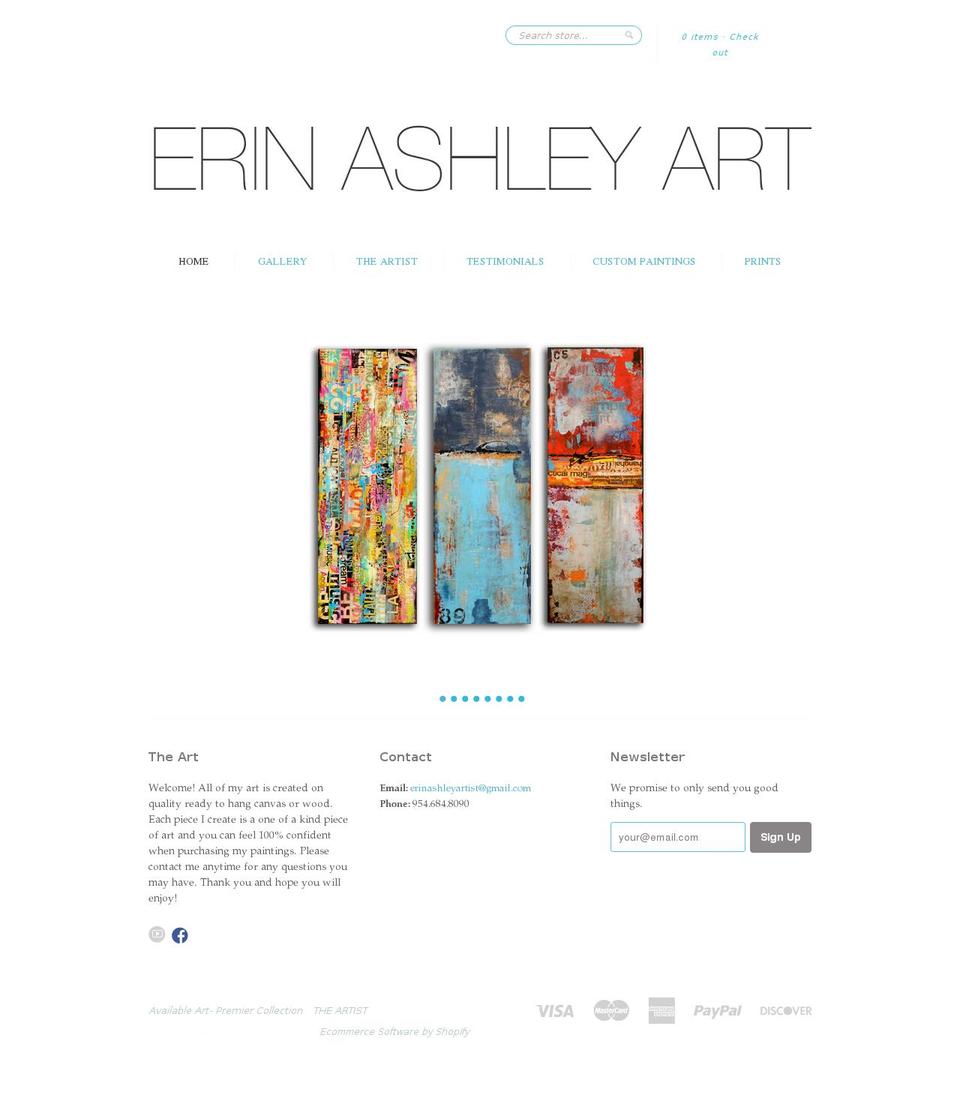 erinashleyart.com shopify website screenshot