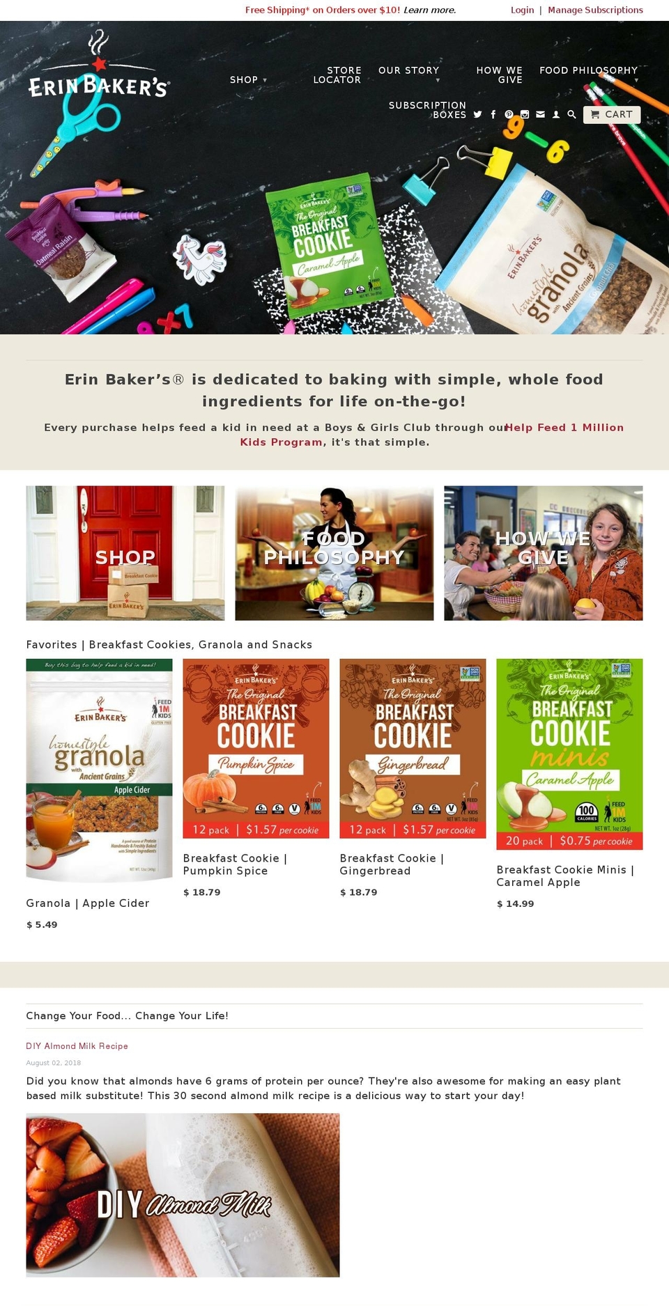 erinbakersbakedgoods.com shopify website screenshot