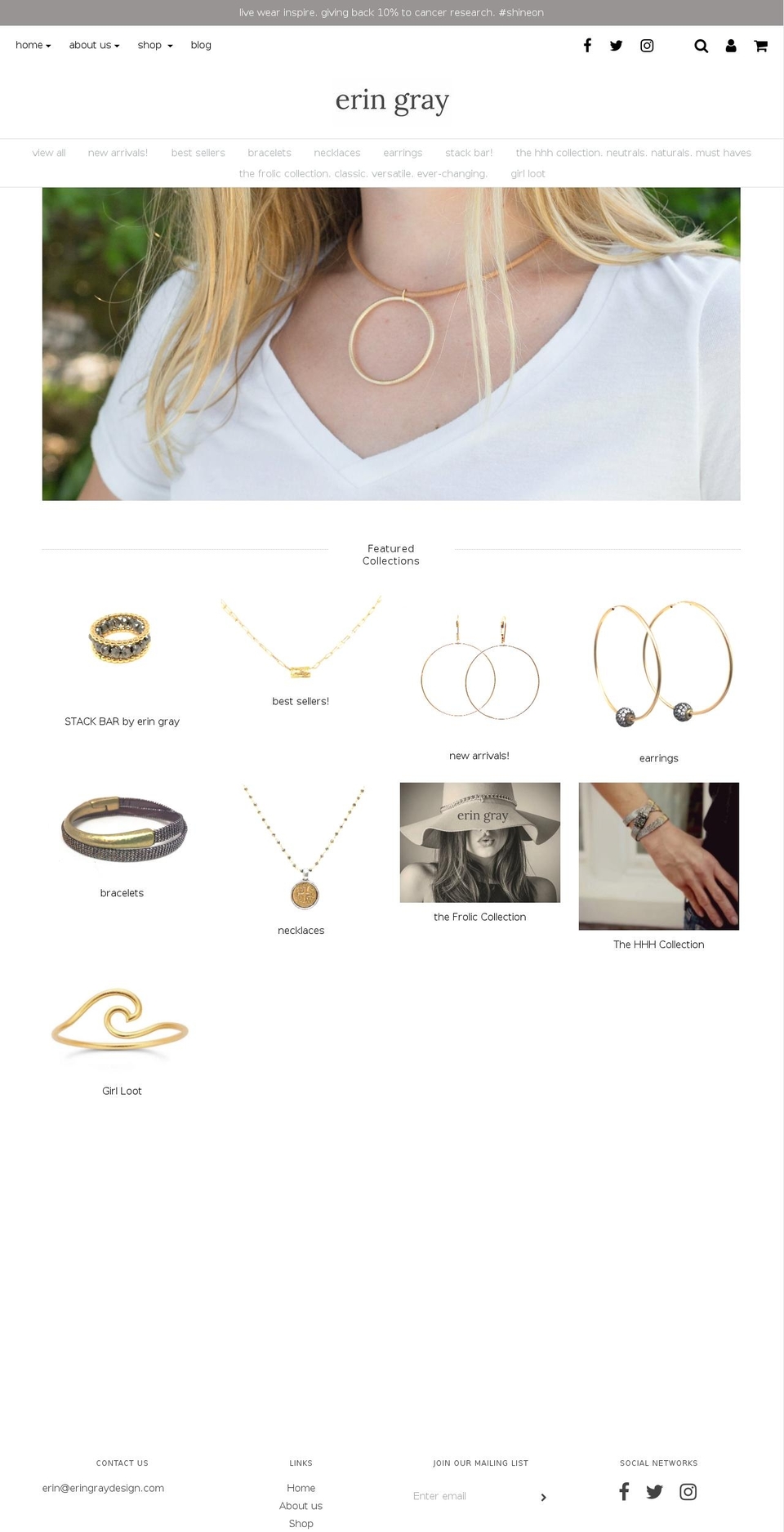 eringraydesign.com shopify website screenshot