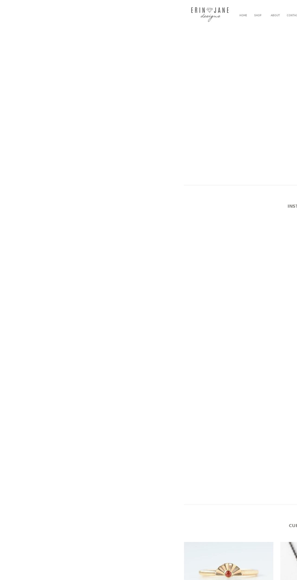 erinjanedesigns.com shopify website screenshot
