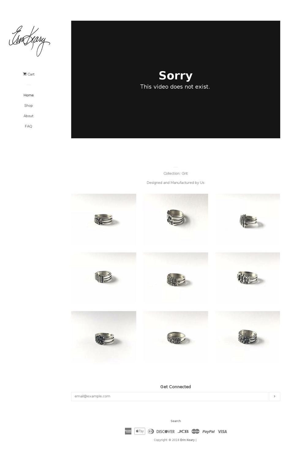 erinkeary.com — Shopify storefront screenshot