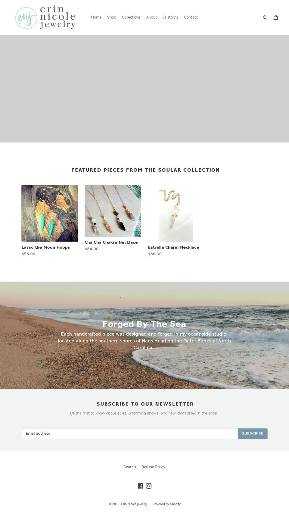 erinnicolejewelry.com — Shopify storefront screenshot
