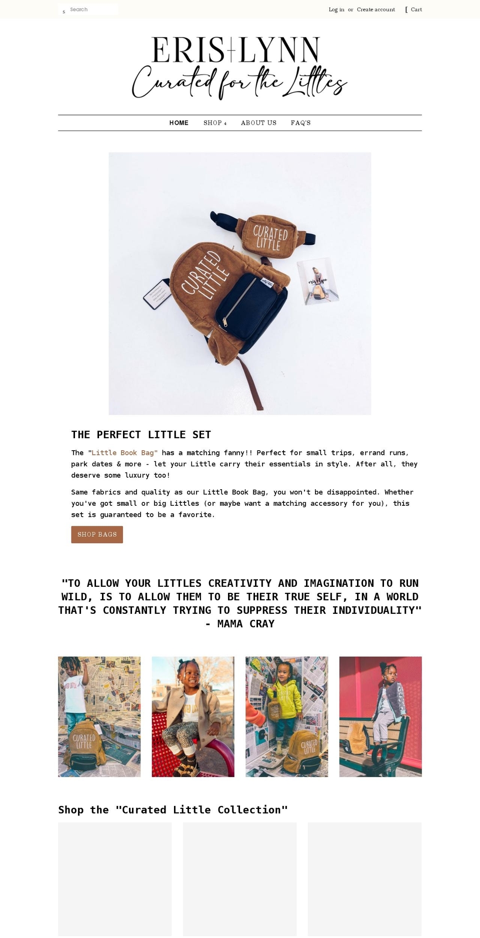 erisandlynn.com shopify website screenshot
