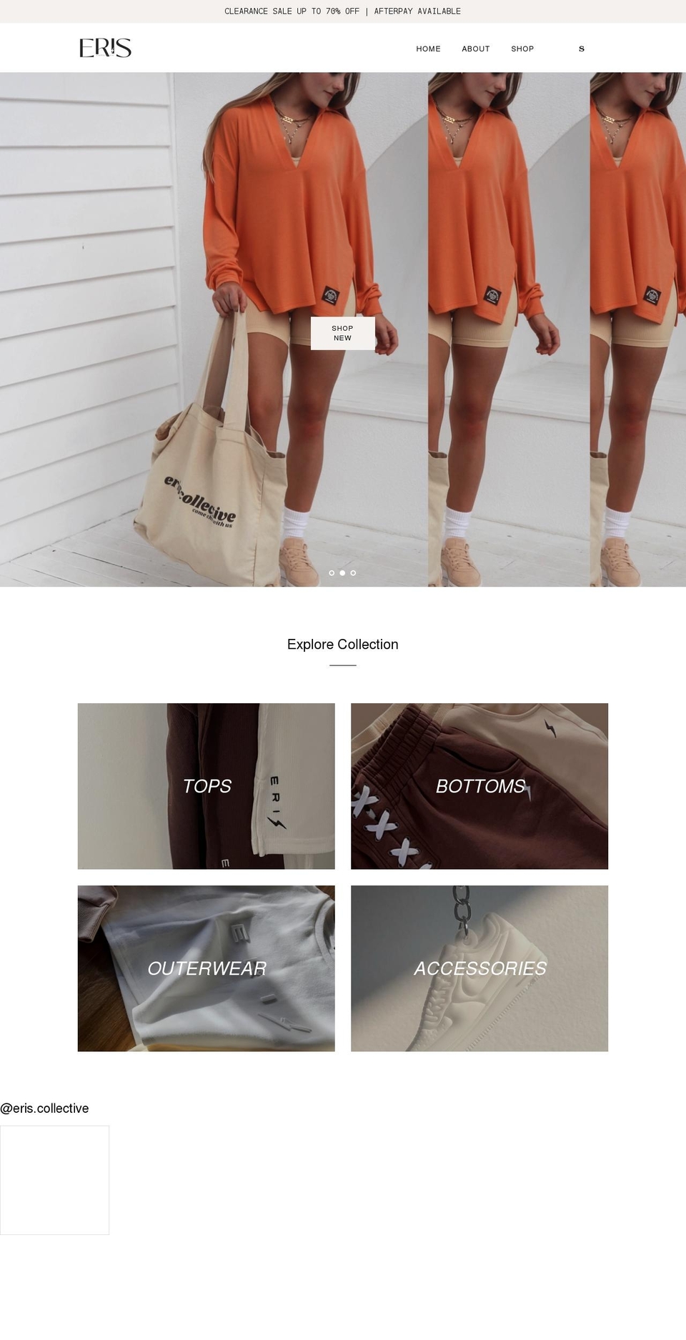 eriscollective.com shopify website screenshot