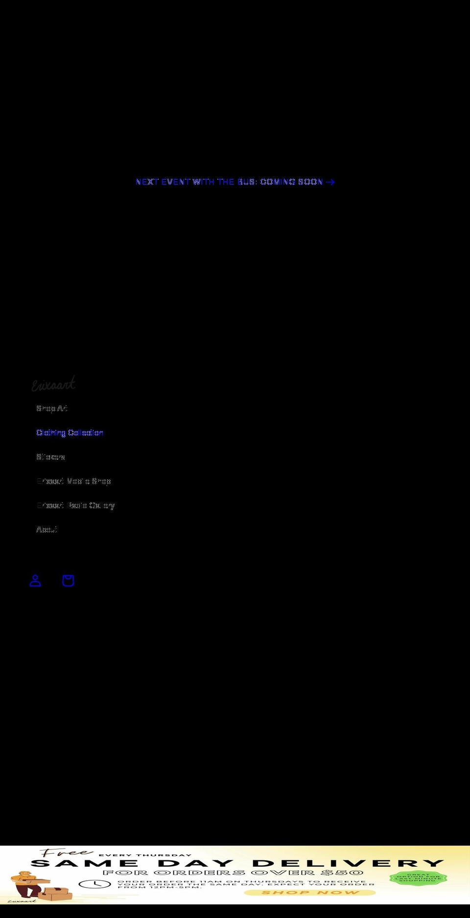 erixaart.com shopify website screenshot