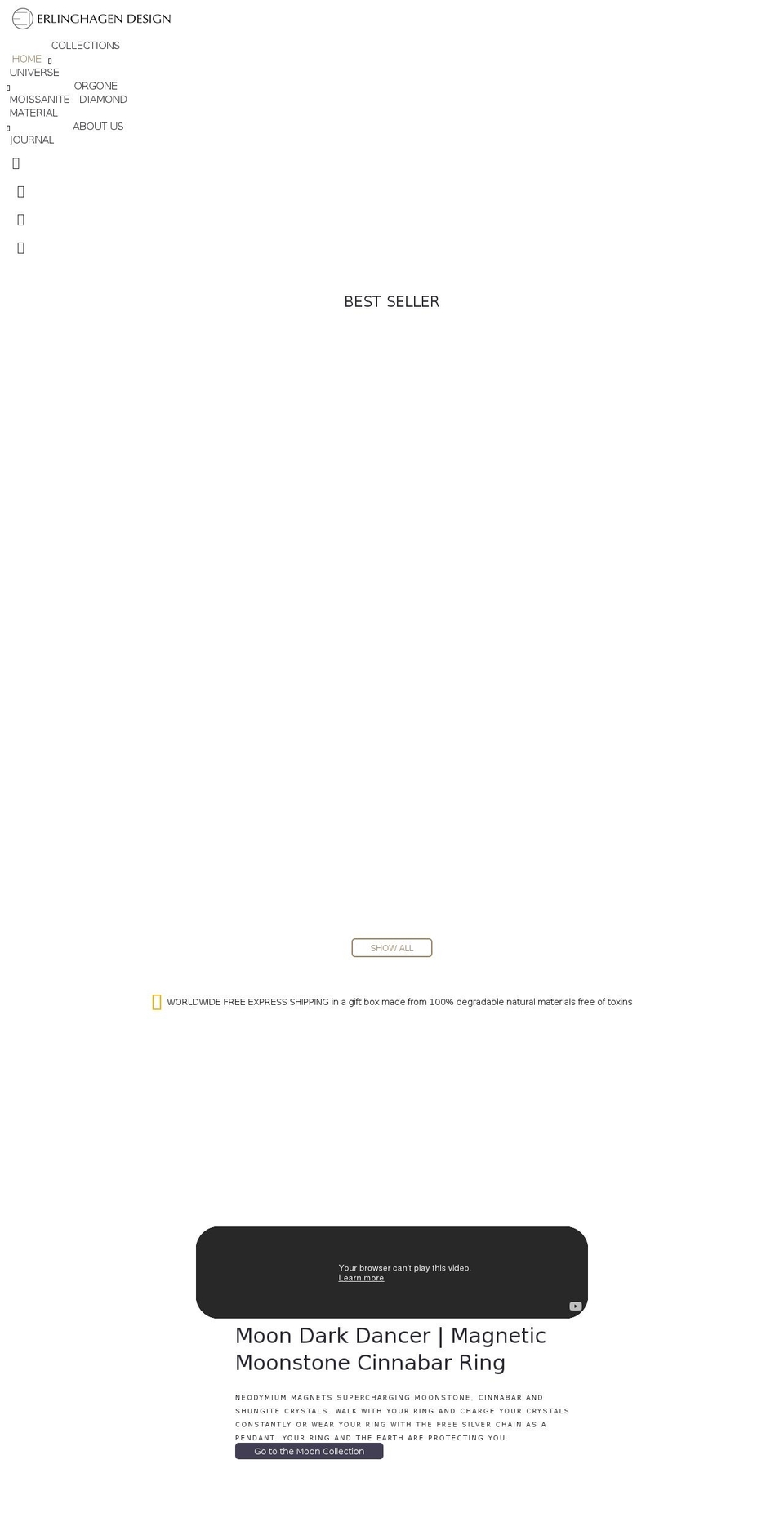 erlinghagendesign.com shopify website screenshot