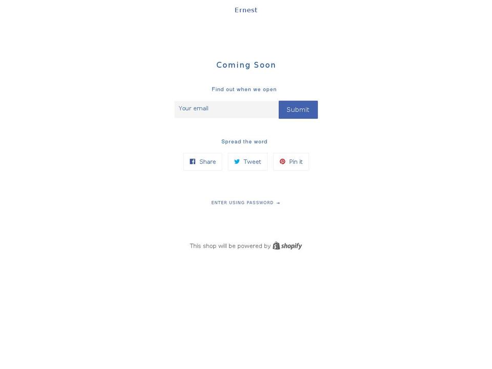 ernestpet.com — Shopify storefront screenshot