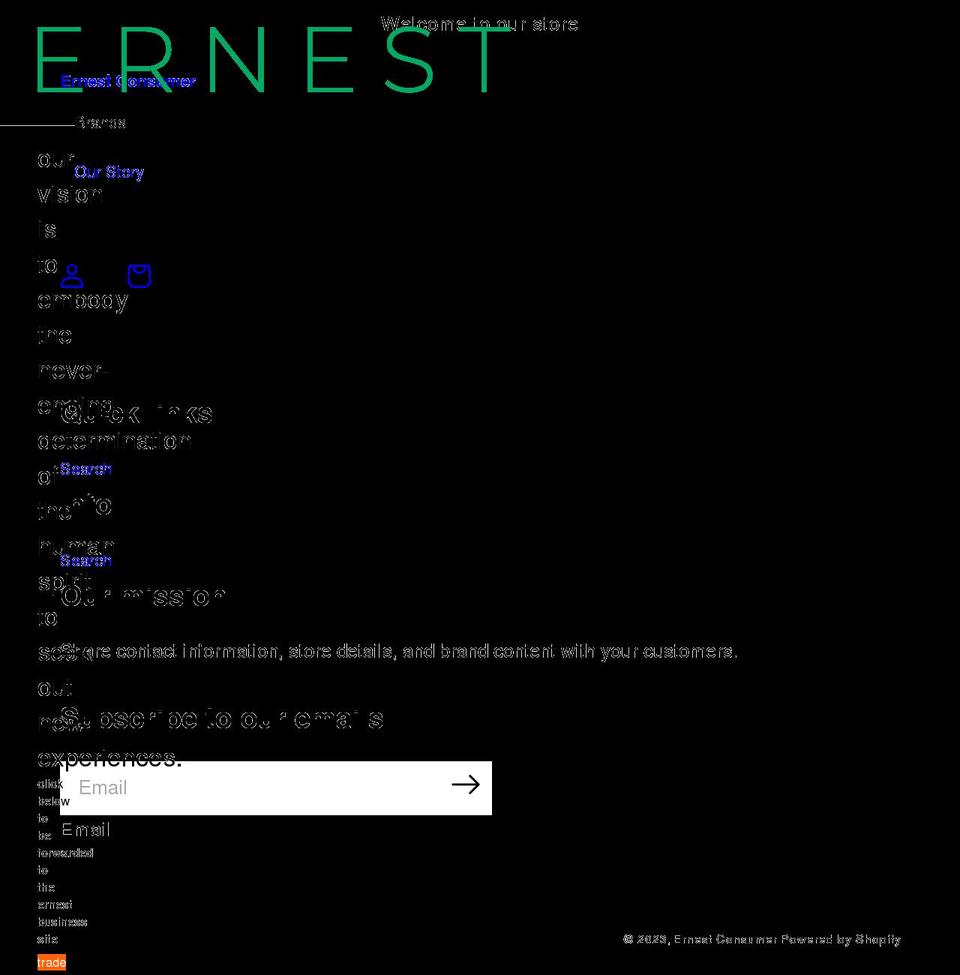 ernestspirits.com shopify website screenshot