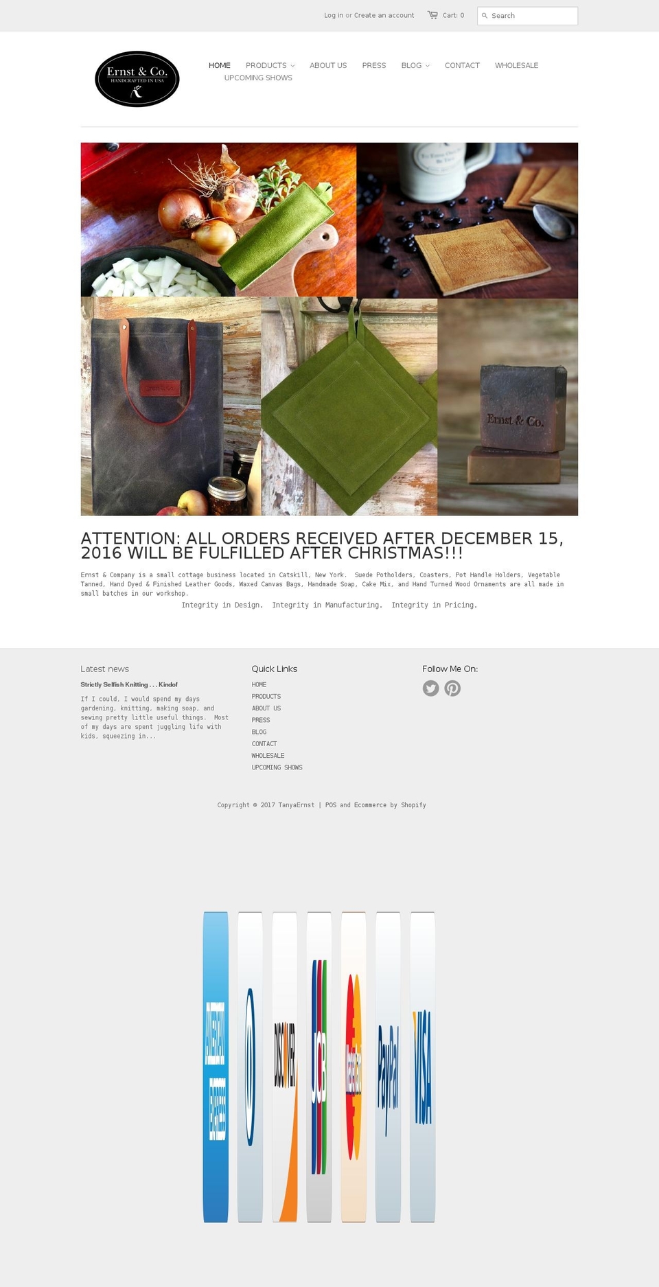 ernstandcompany.com shopify website screenshot