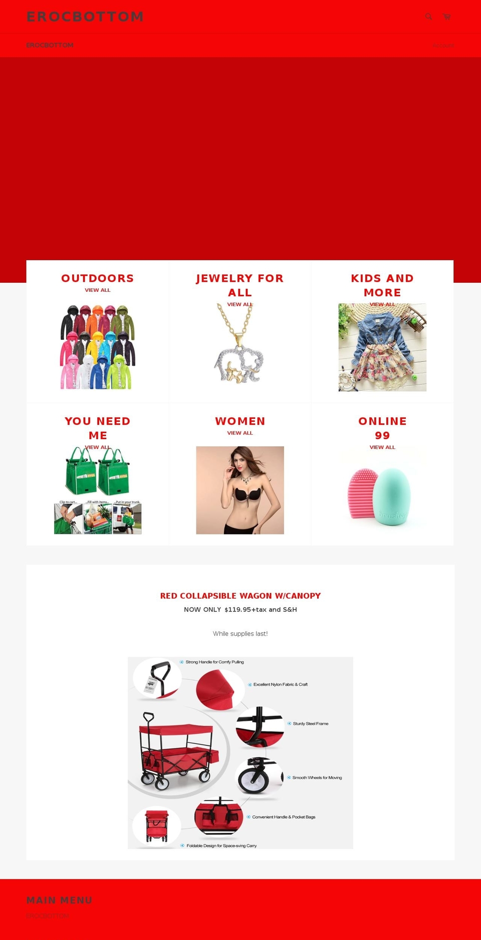 erocbottom.com — Shopify storefront screenshot
