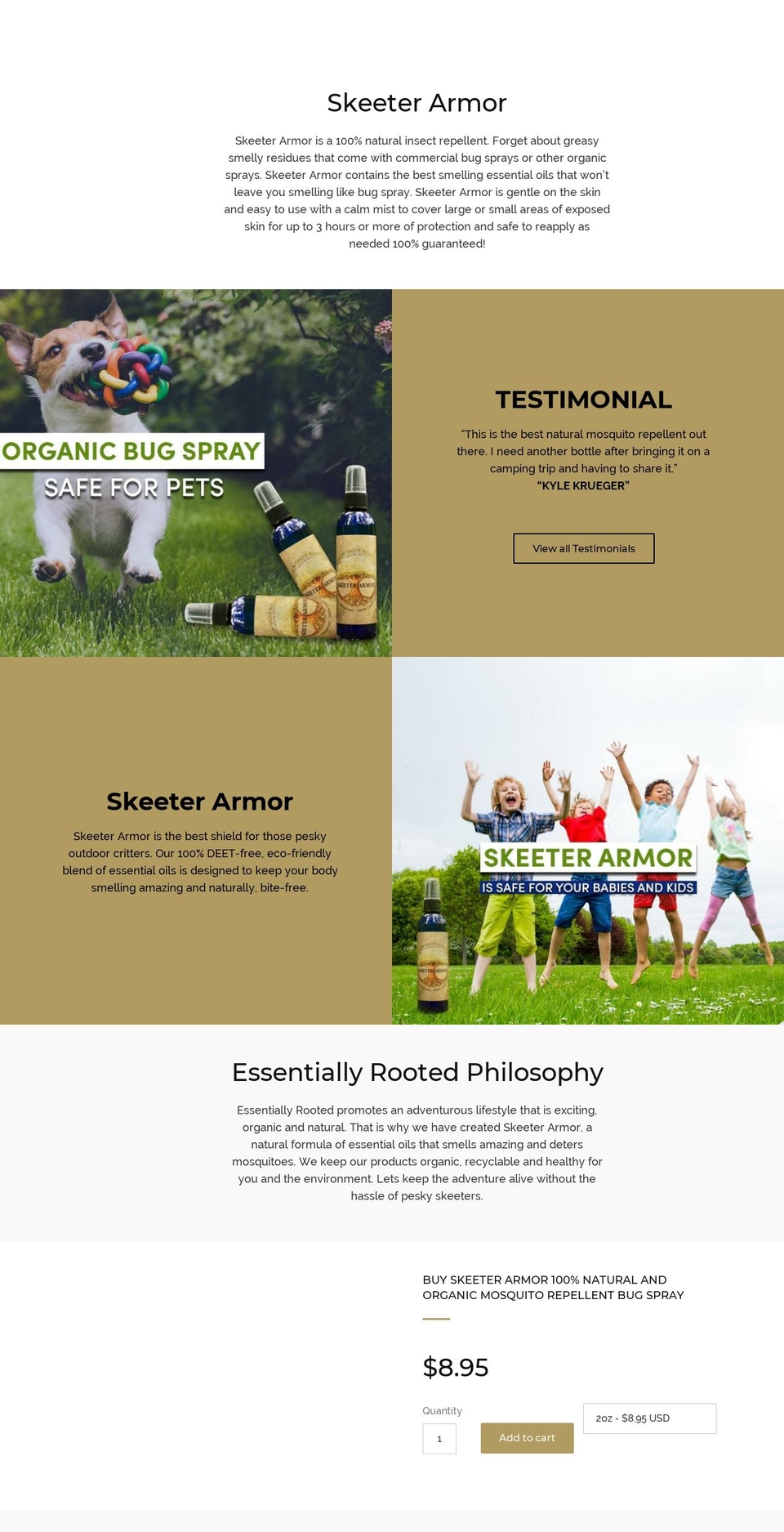 erooted.com — Shopify storefront screenshot