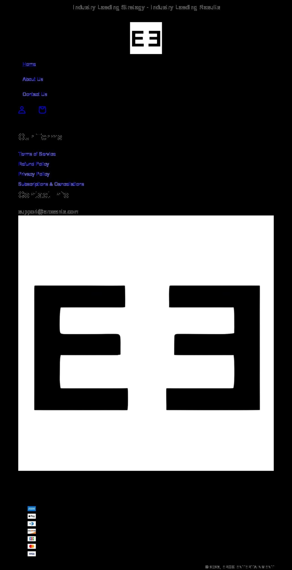 erosentertainment.net shopify website screenshot