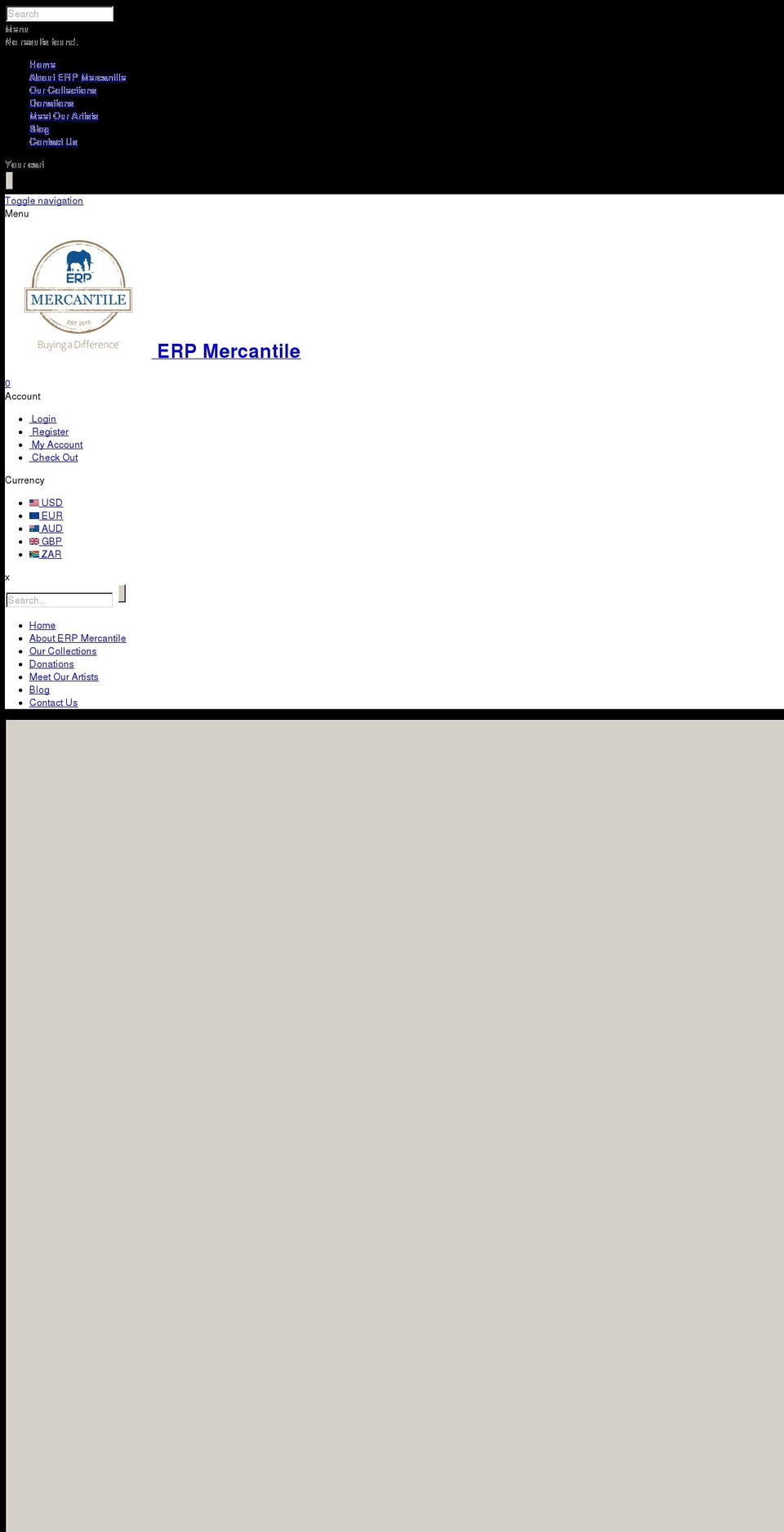 erpmercantile.com shopify website screenshot
