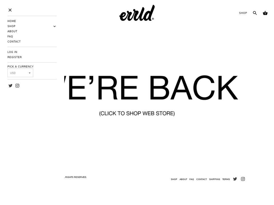 errld.com shopify website screenshot