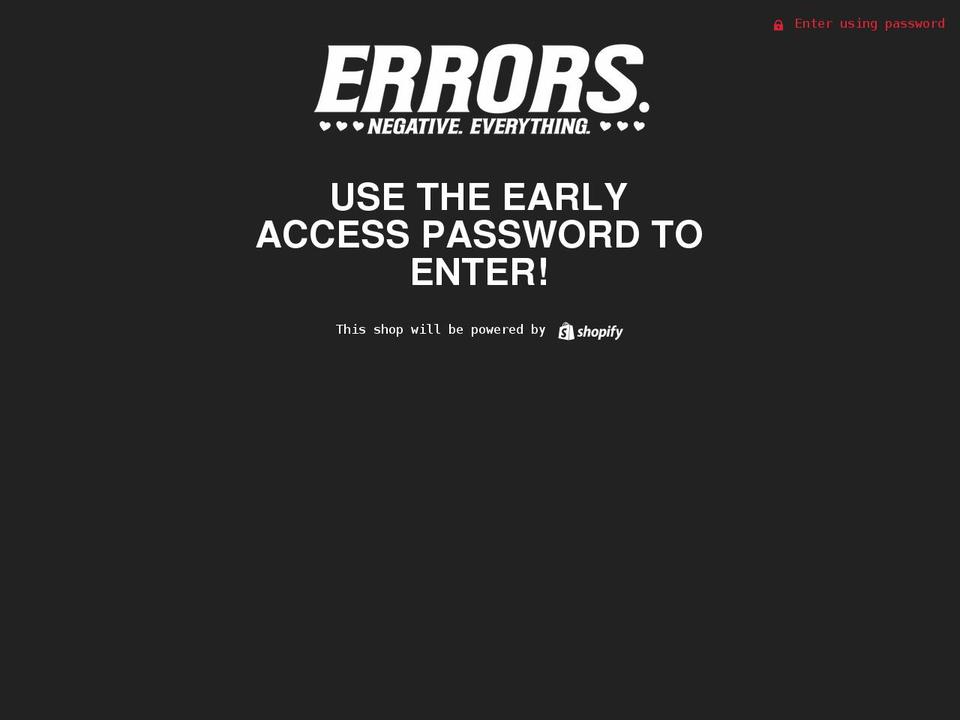 errors.shop shopify website screenshot