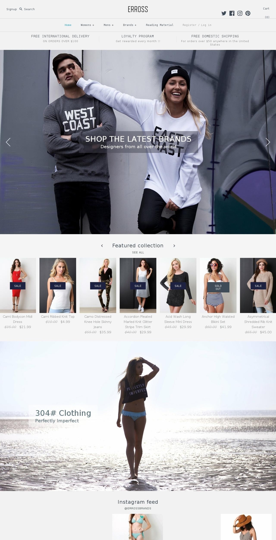 erross.com shopify website screenshot
