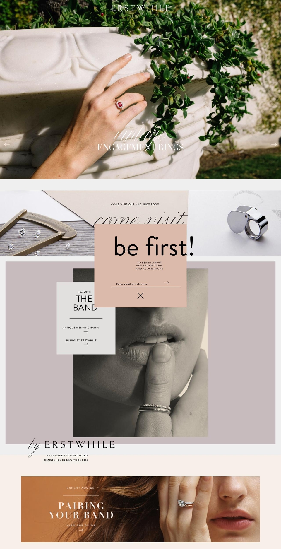 erstwhileestatejewelry.com shopify website screenshot