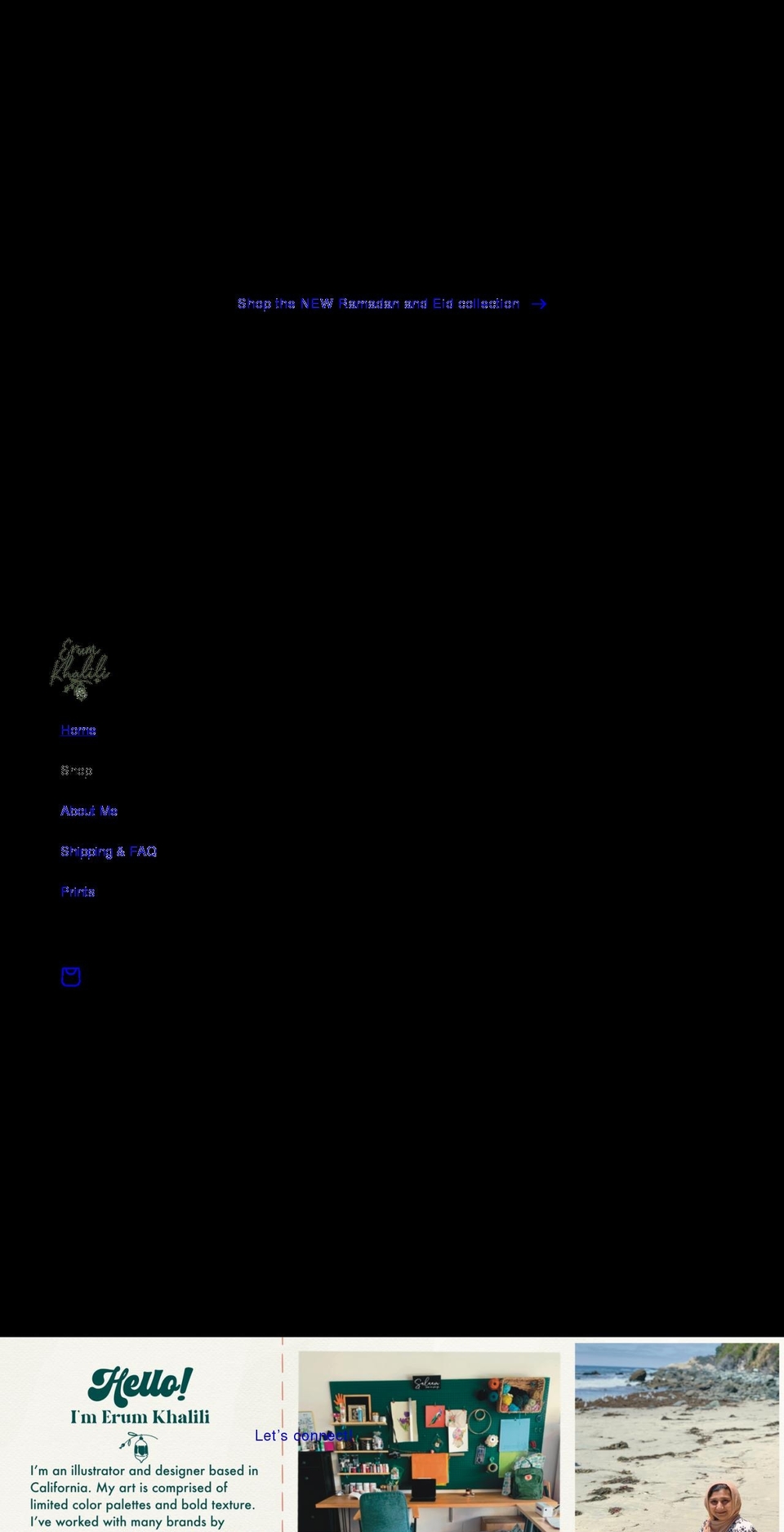 erumkhalili.com shopify website screenshot