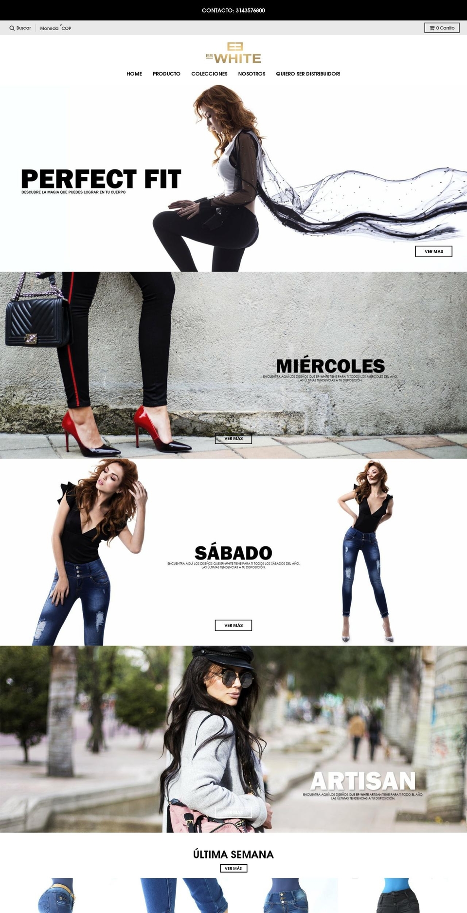 erwhitejeans.com.co shopify website screenshot