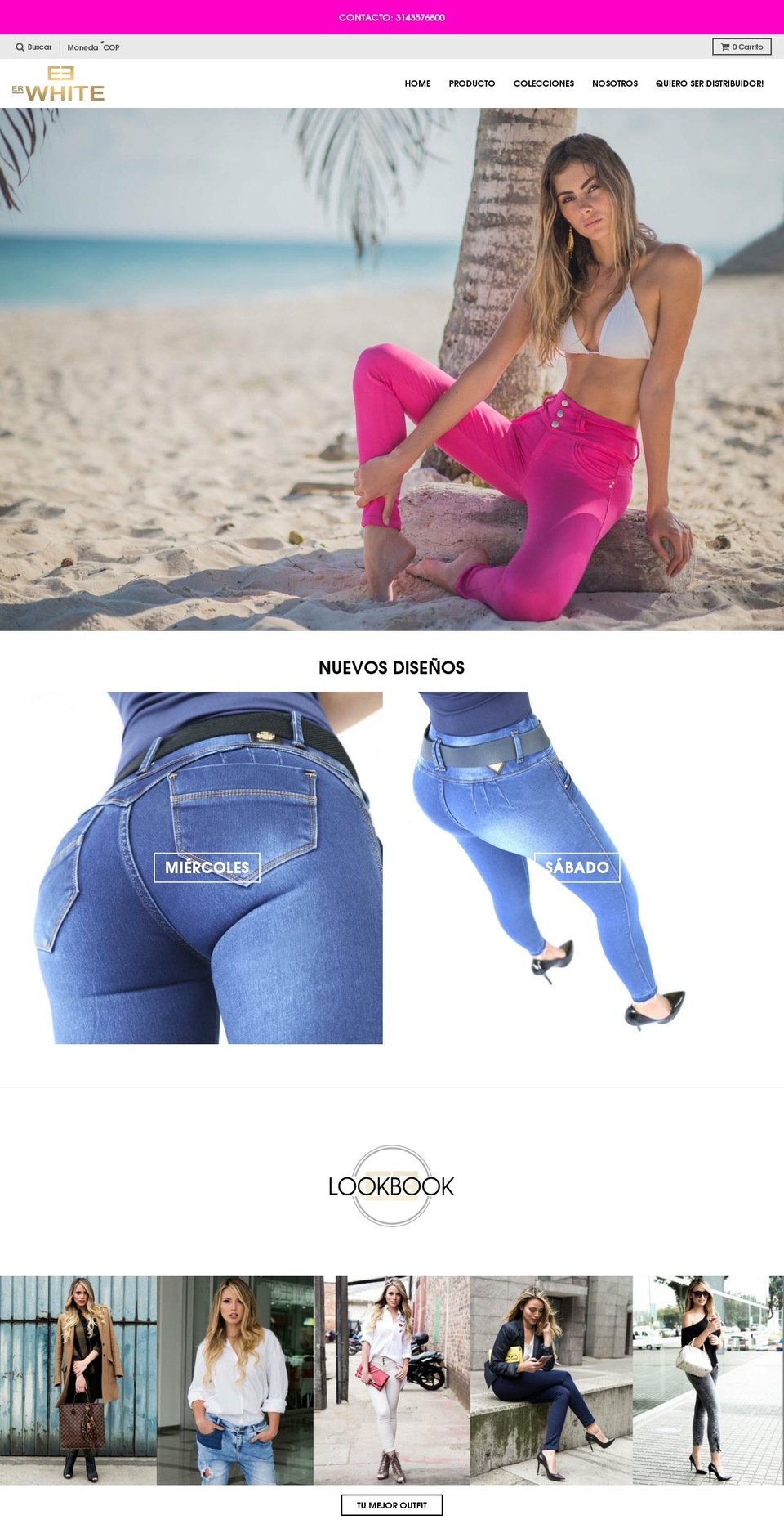 erwhitejeans.com shopify website screenshot
